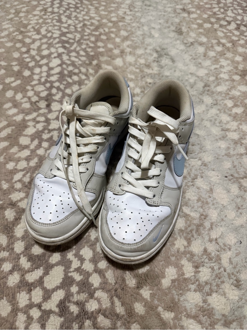 Women’s Light Blue and White Nike Dunk.
